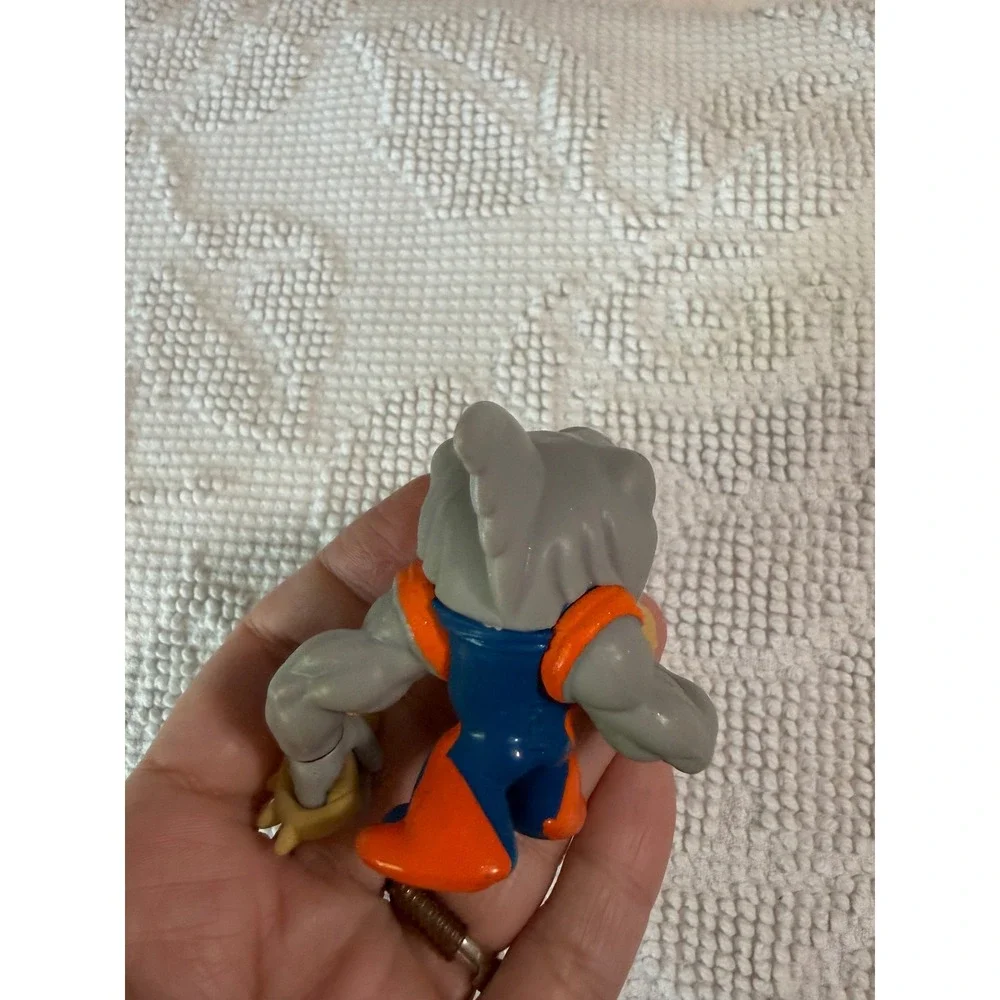 Vintage Street Sharks Jab Action Figure Mini Toy Gray Blue Orange 90s Retro